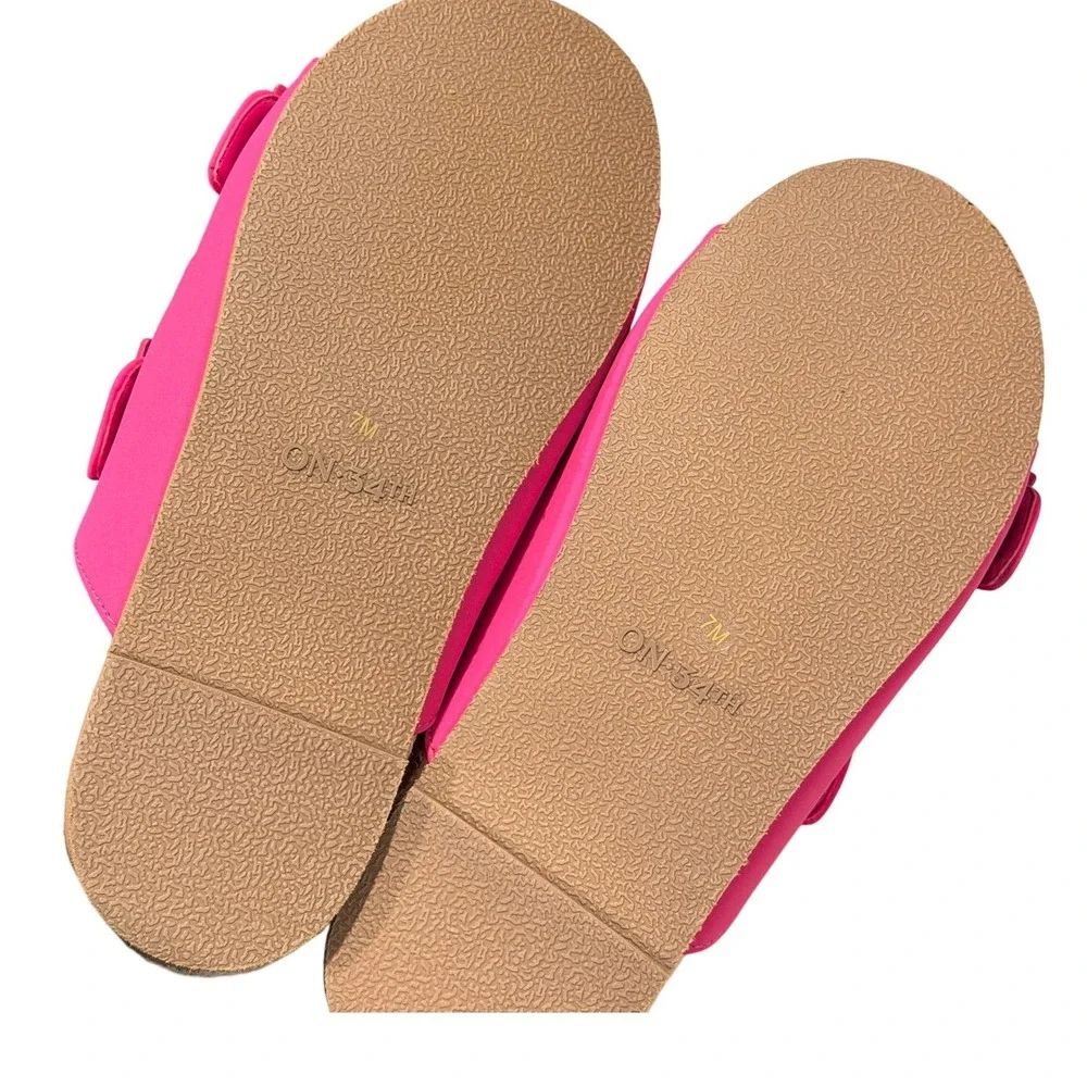 ON 34TH Milaap Pink Nude Espadrille‎ Slide Sandals Womens 7 M Vacation Resort